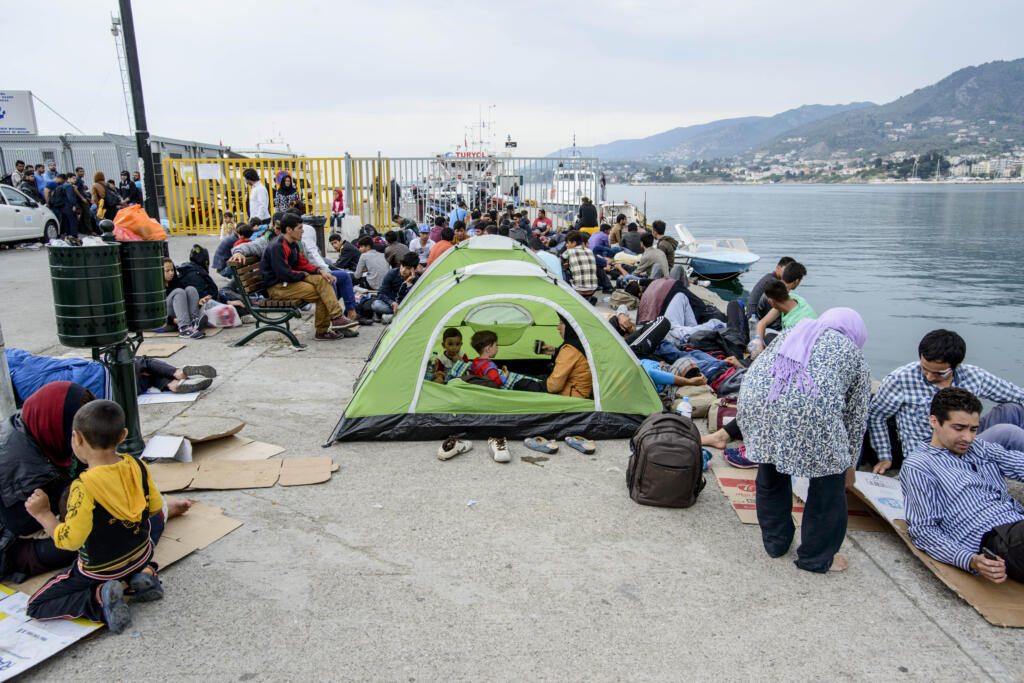 2015, June, Greece, Mylitini, Island, Médecins du Monde. migrants, harbour